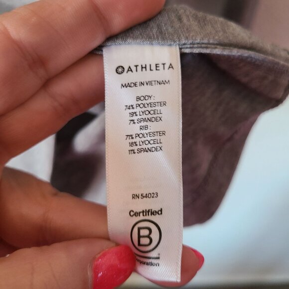 Athleta US Women's Size XS Essence Hooded Tunic Long Sleeve Gray Stretch - Picture 9 of 13